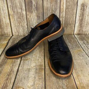 Gordon Rush Shoes Landon Leather Plain Toe Derby Dress Shoe Mens Size 11.5 Black
